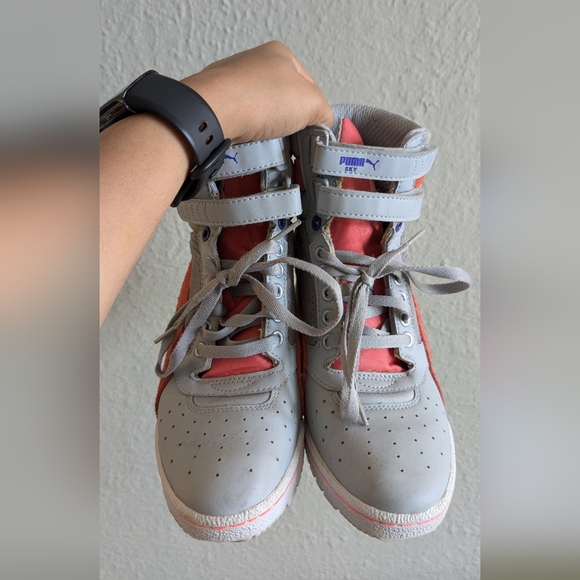 Puma Women's Sky Wedge Fashion Sneaker - Limestone Gray / Fluorescent Peach (Pre - Picture 2 of 7